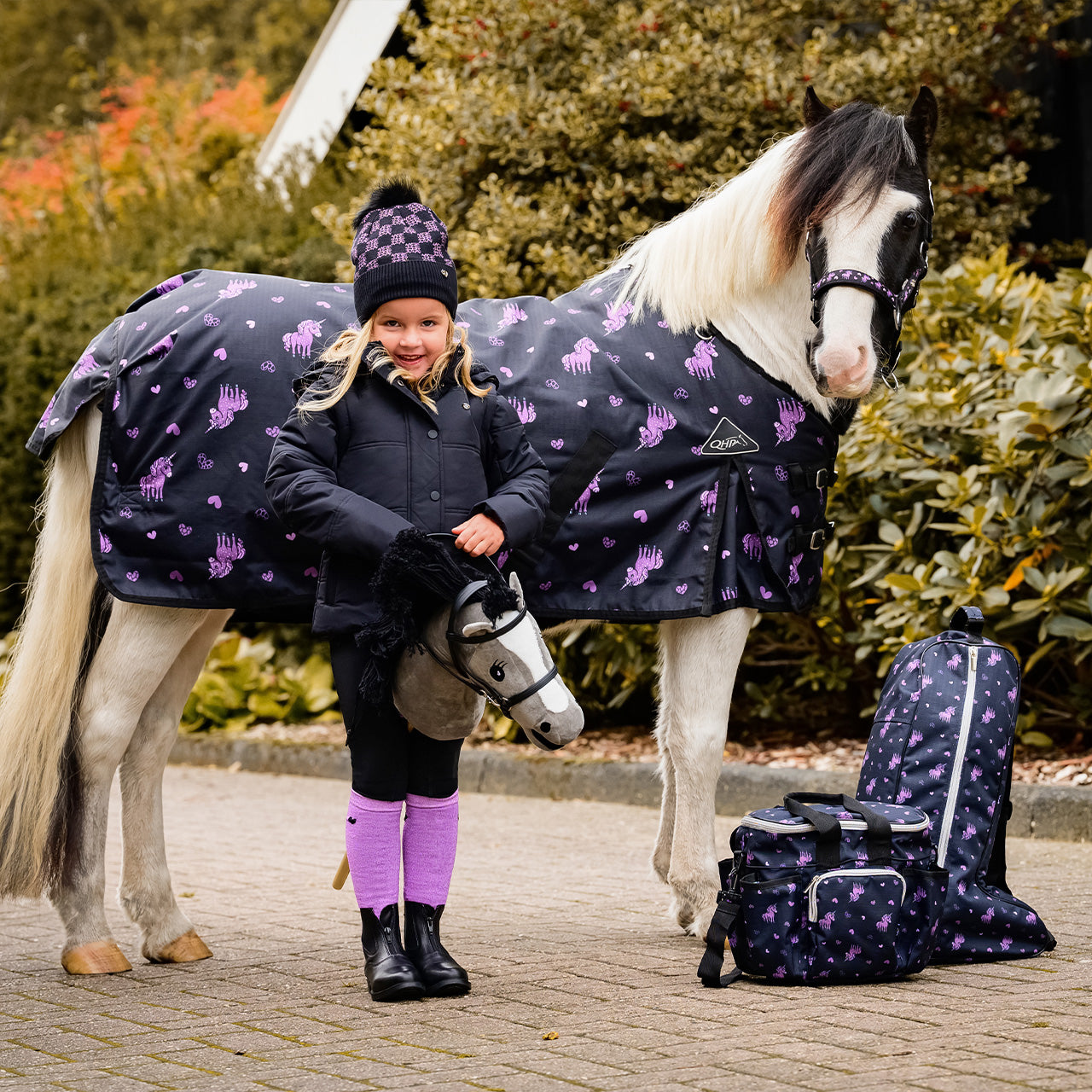 Turnout rug Lize 100gr Black/violet / 95