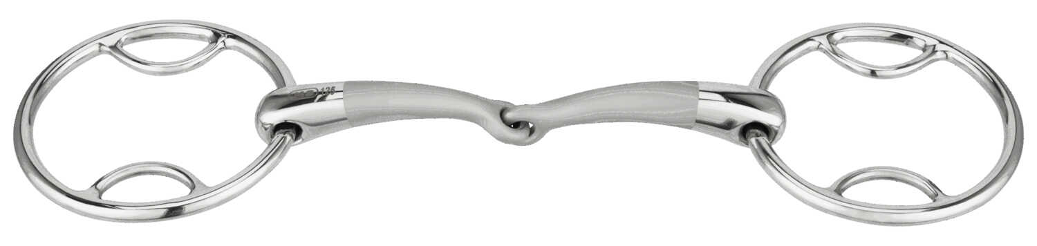 SPRENGER Loose ring bit - Satinox with loops, single-jointed