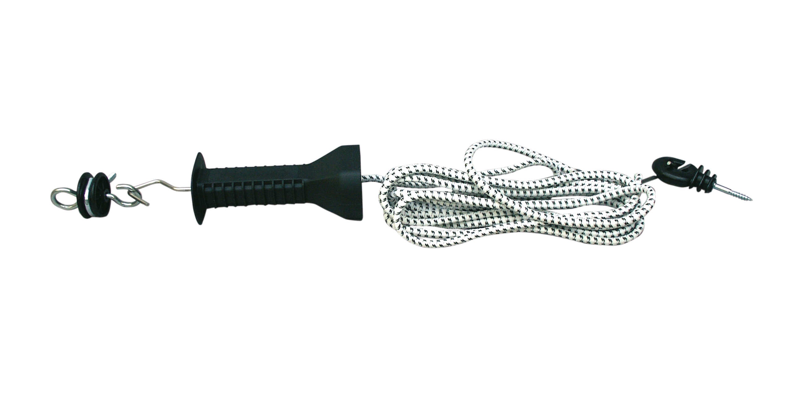 HORIZONT Gate handle set with elastic electrifiable rope