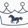 Iron On Motive Crown with Horse 1035 Navyblue PS Film / St