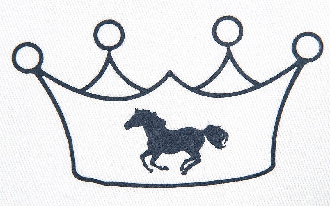 Iron On Motive Crown with Horse 1035 Navyblue PS Film / St