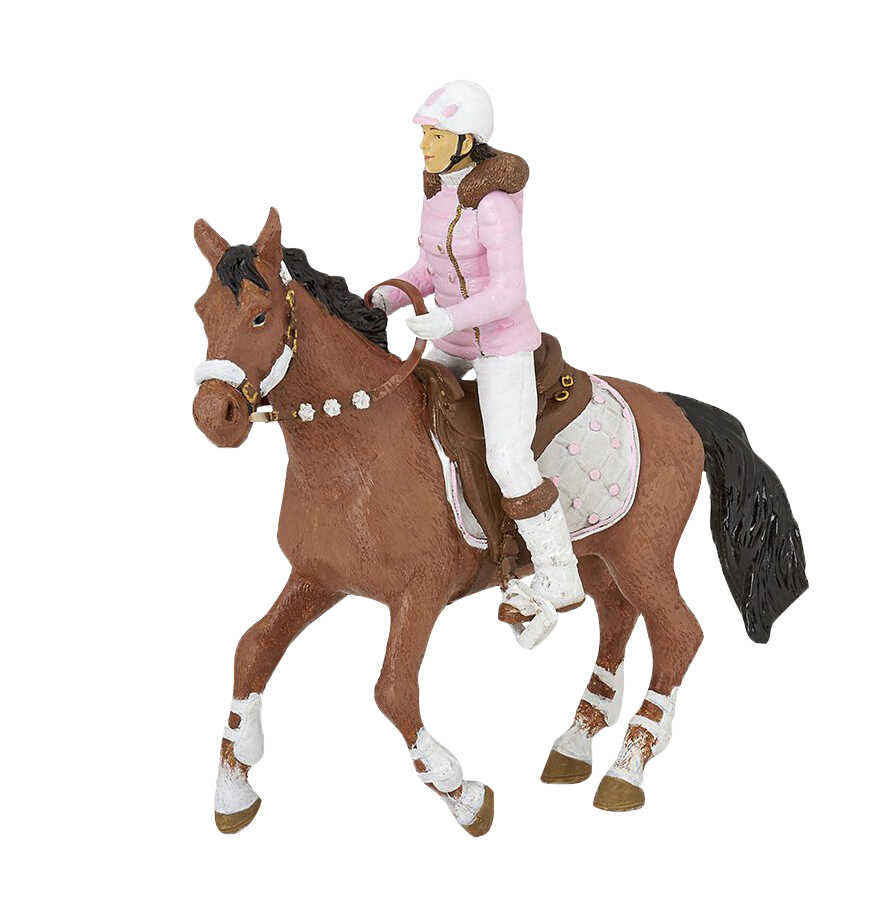 PAPO - Trendy Riding Lady in Winter Colthing's Horse