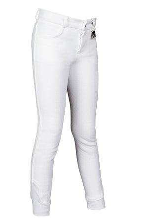 Riding breeches Kids Easy silicone knee patch 1200 white / EU128/age 6-7