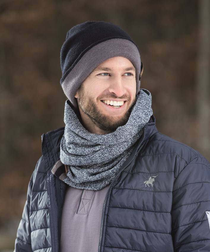 Scarf Highland 6975 dark blue mottled / universal size