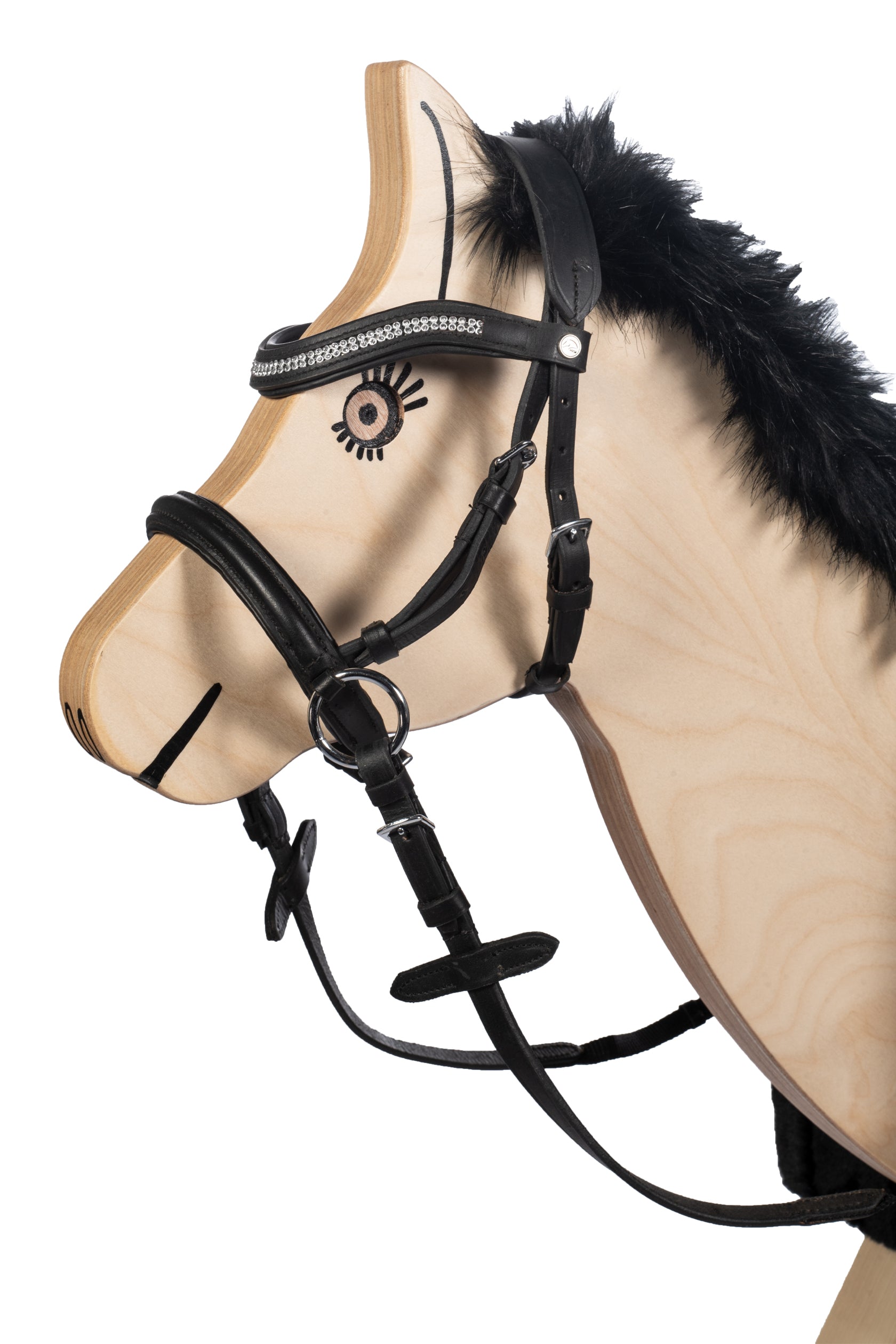 Bitless bridle Funny Horses for wooden horses 9100 black / Minature shetland
