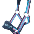 Head collar Funny Horses 1357 deep blue/blue/dark pink / Shetland pony