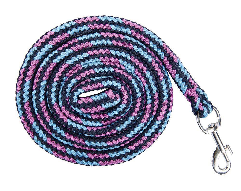 Lead rope Funny Horses with snap hook 1357 deep blue/blue/dark pink / 180 cm