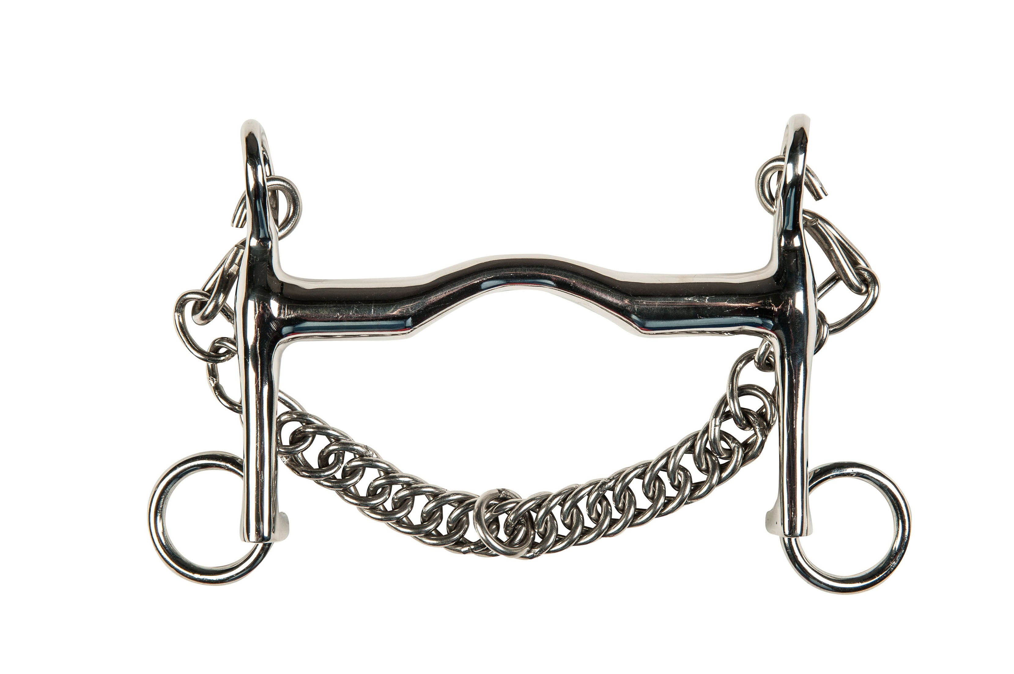 Curb bit, stainless steel, 16 mm, cheek 7 cm 125 mm