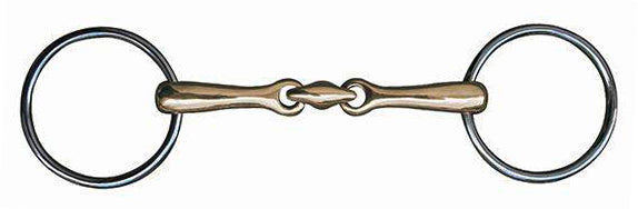 Loose ring bradoon + lozenge argentan 14 mm EU55/125 mm UK55/5