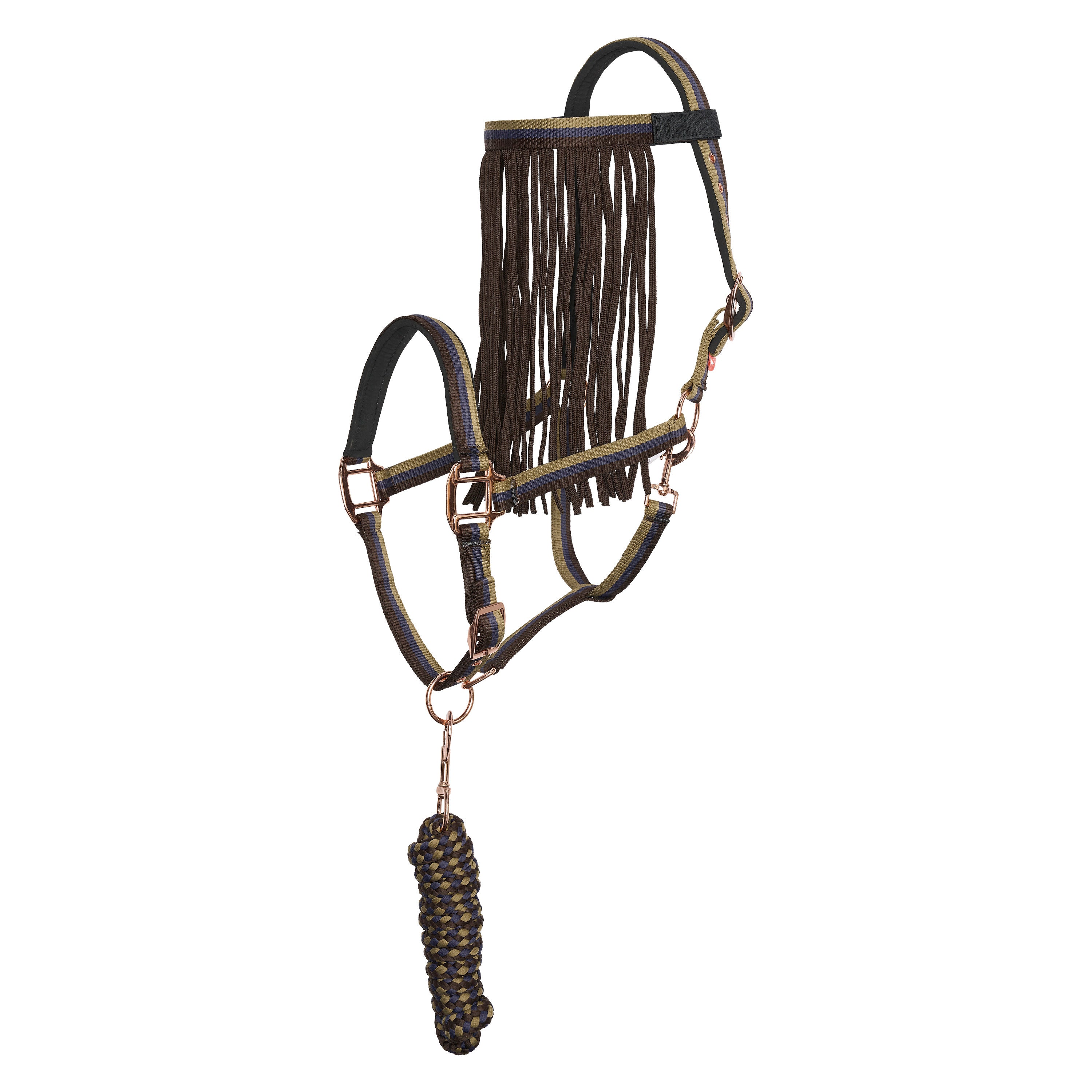 Set of headcollar, lead rope and flyfringes IRH