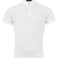 Sporty men's competition polo shirt made of functional jersey with fixable collar made of poplin
