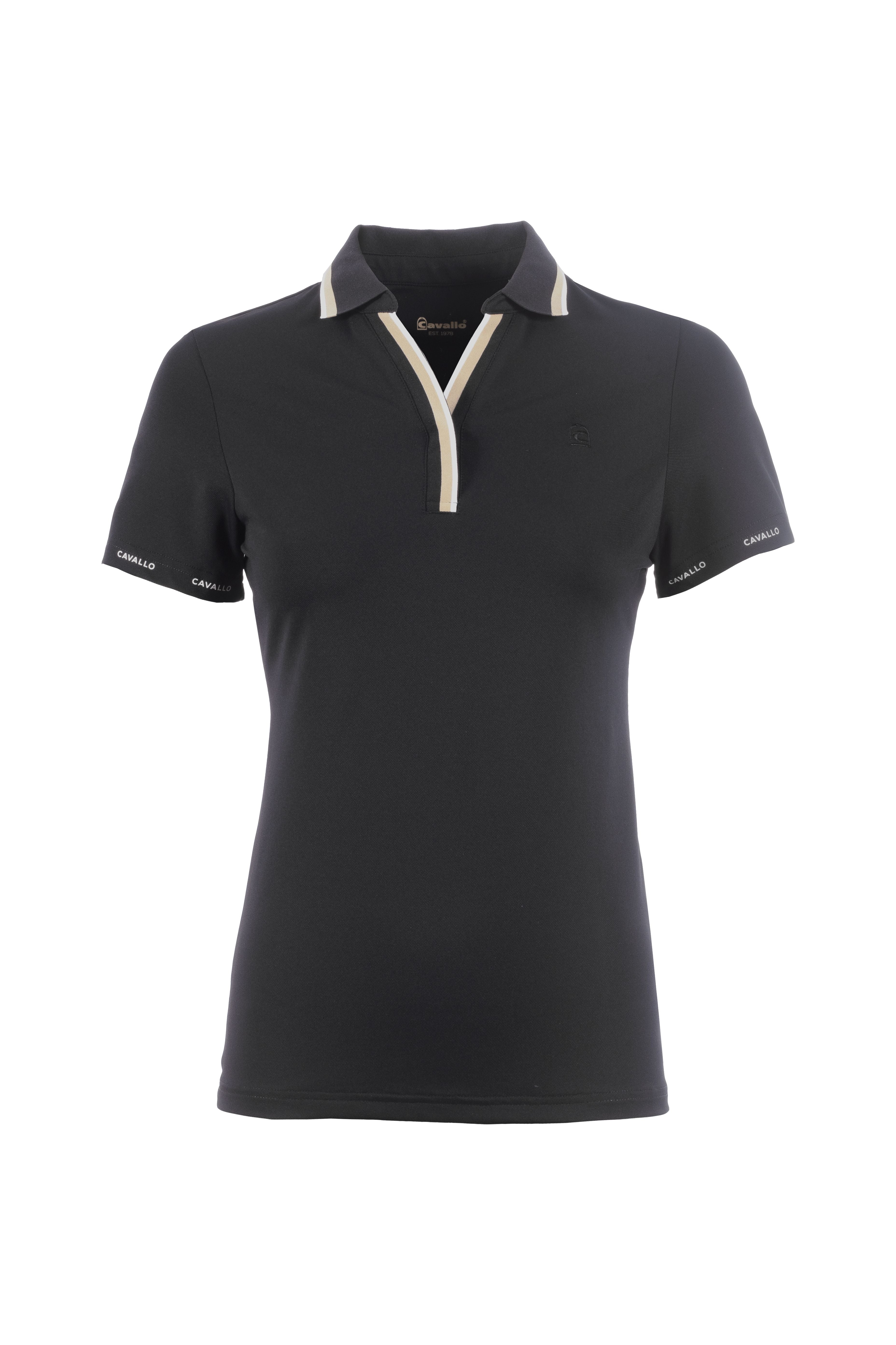 CAVALPIQUE POLO-functional pique, ribbed collar