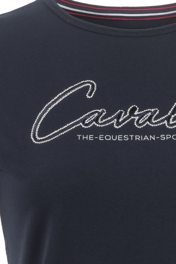 t-shirt cavalnahal – sportig t-shirt i mjuk bomullsjersey för damer