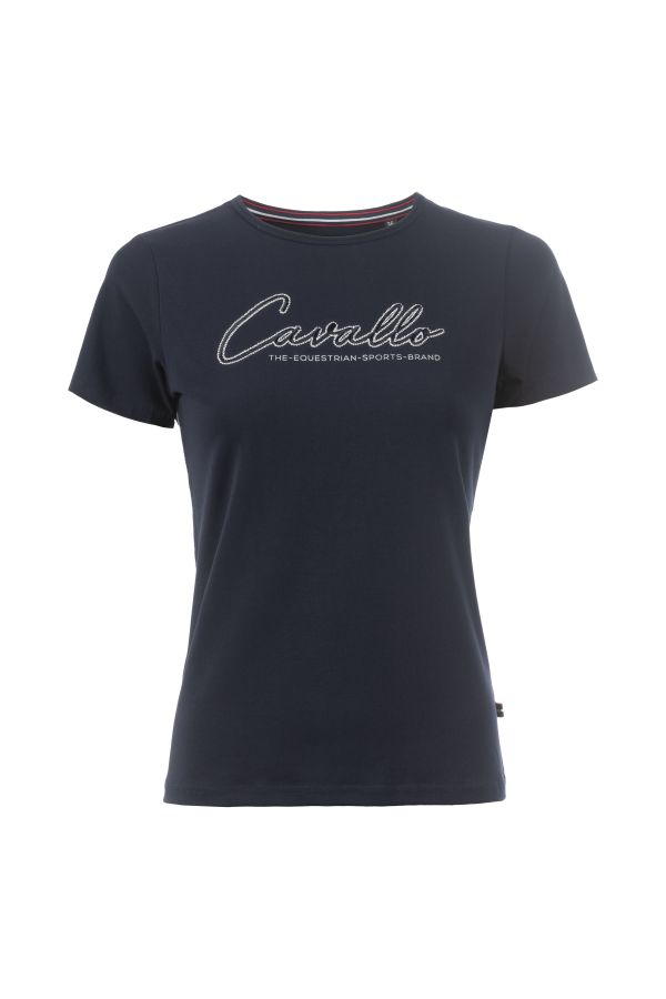 t-shirt cavalnahal – sportig t-shirt i mjuk bomullsjersey för damer