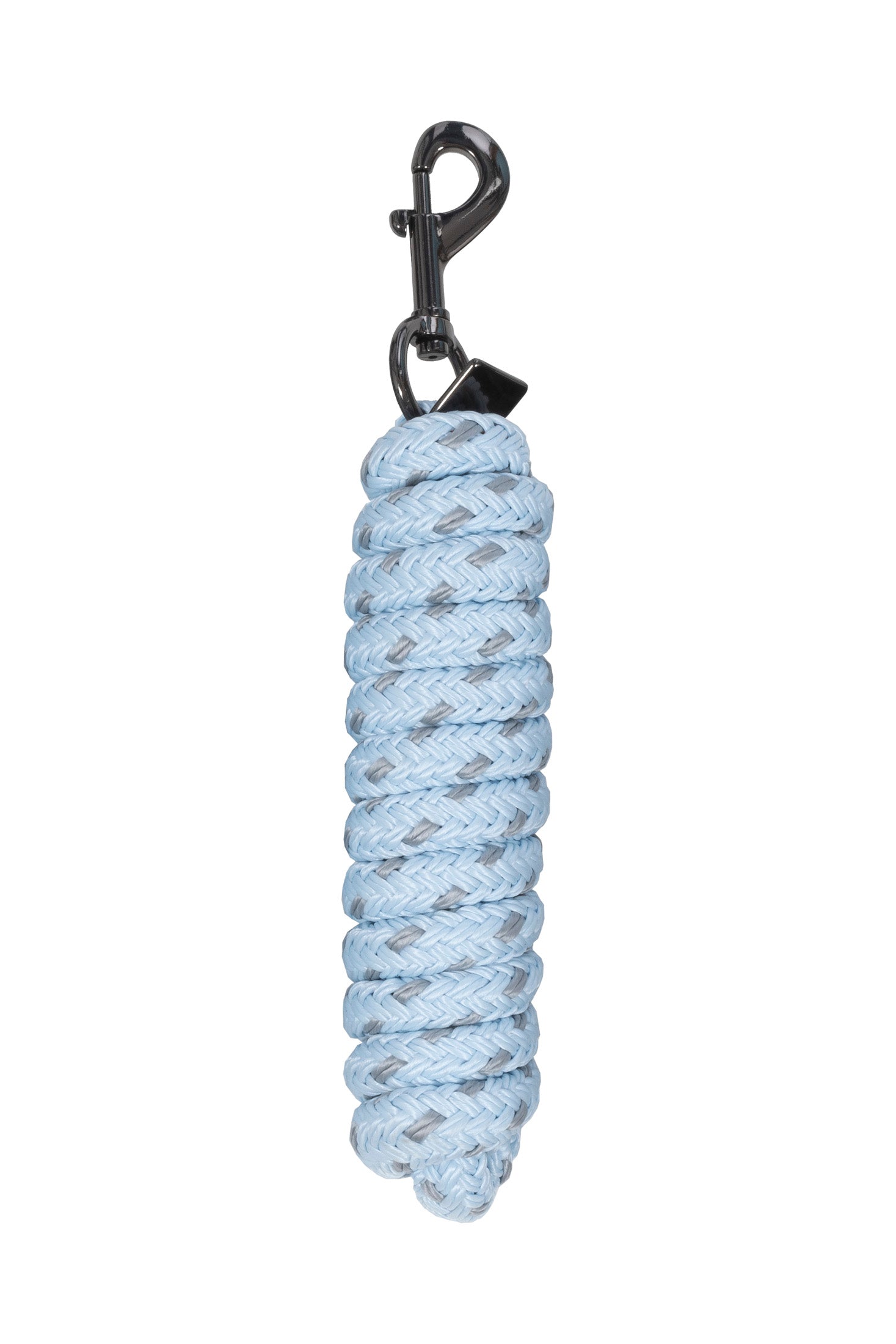 Lead rope with carbine hook in gunmetal kept in silver