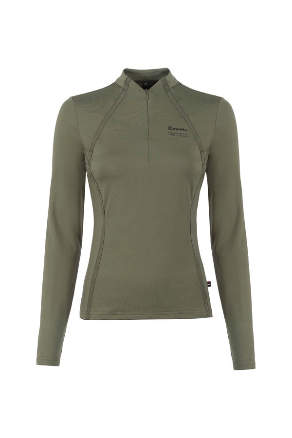 half-zip shirt CAVALREYNA-
Fitted half-zip shirt from functional fabric