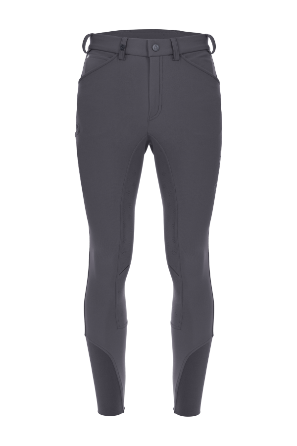Sportive, chic breeches with flap pockets at the back