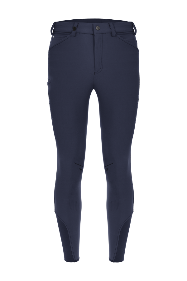 Sportive, chic breeches with flap pockets at the back