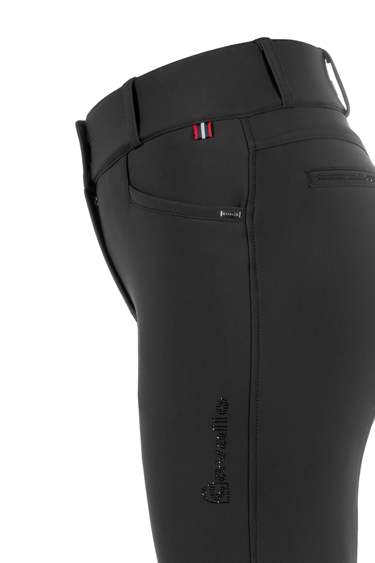 breeches CAVALCHARLET X GRIP CAVAGRIP® silicone full seat, light summer softshell, phone pocket