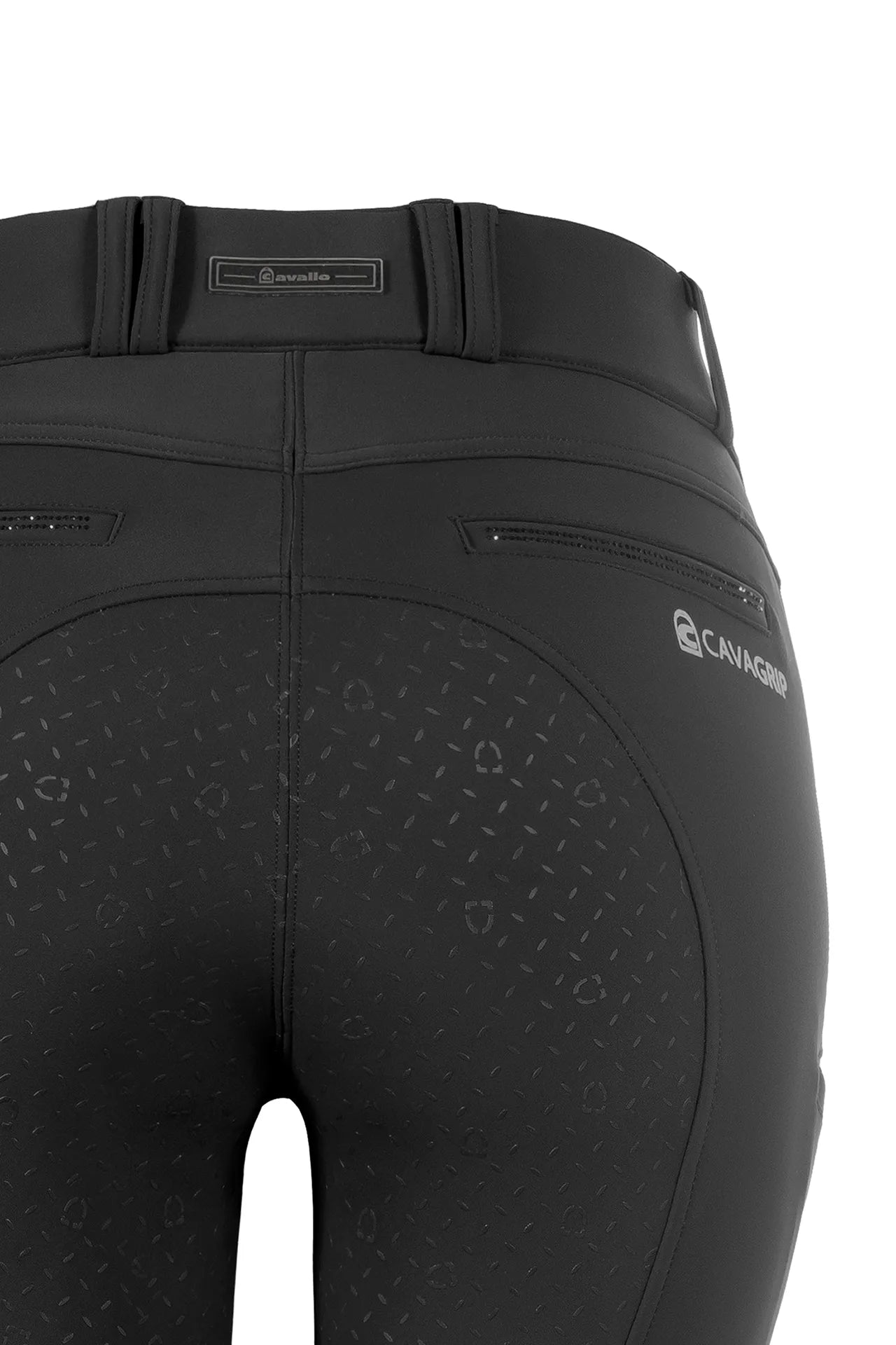 breeches CAVALCHARLET X GRIP CAVAGRIP® silicone full seat, light summer softshell, phone pocket