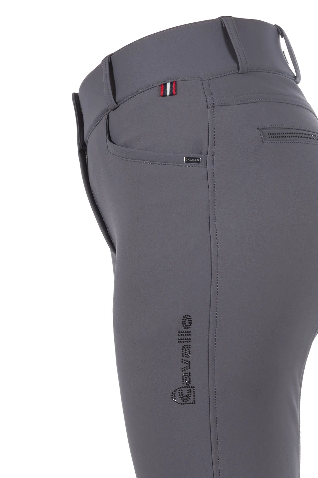 breeches CAVALCHARLET X GRIP CAVAGRIP® silicone full seat, light summer softshell, phone pocket