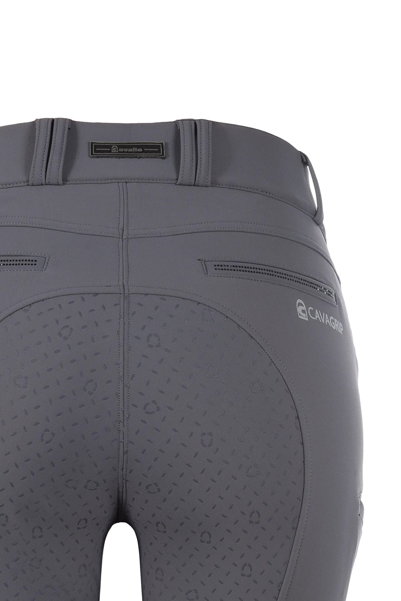 breeches CAVALCHARLET X GRIP CAVAGRIP® silicone full seat, light summer softshell, phone pocket