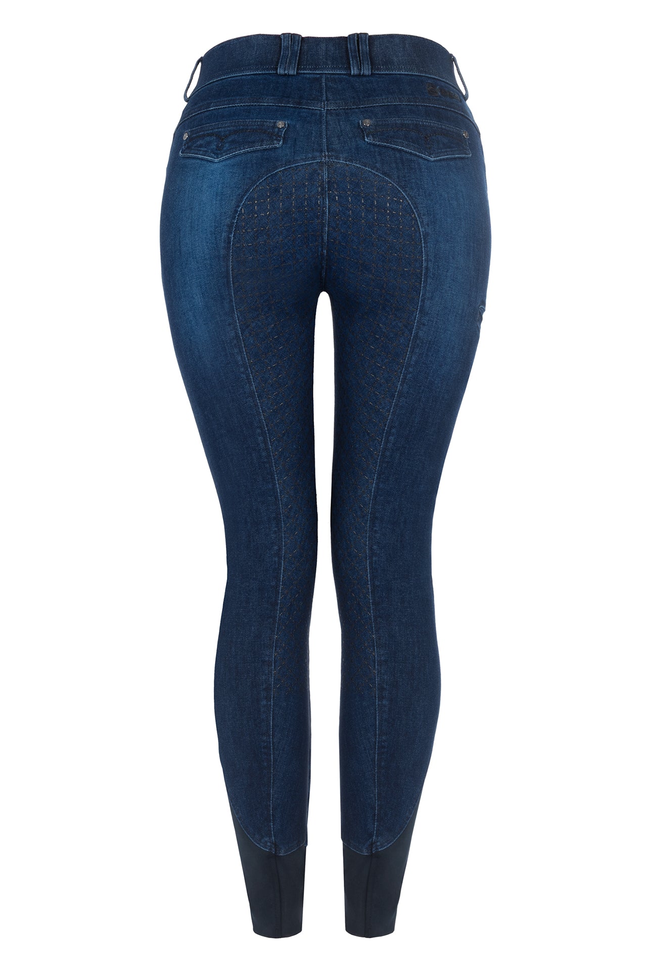 breeches CAVALCASHA GRIP MOBILE CAVAGRIP® silicone full seat, jeans with authentic wash, phone pocket
