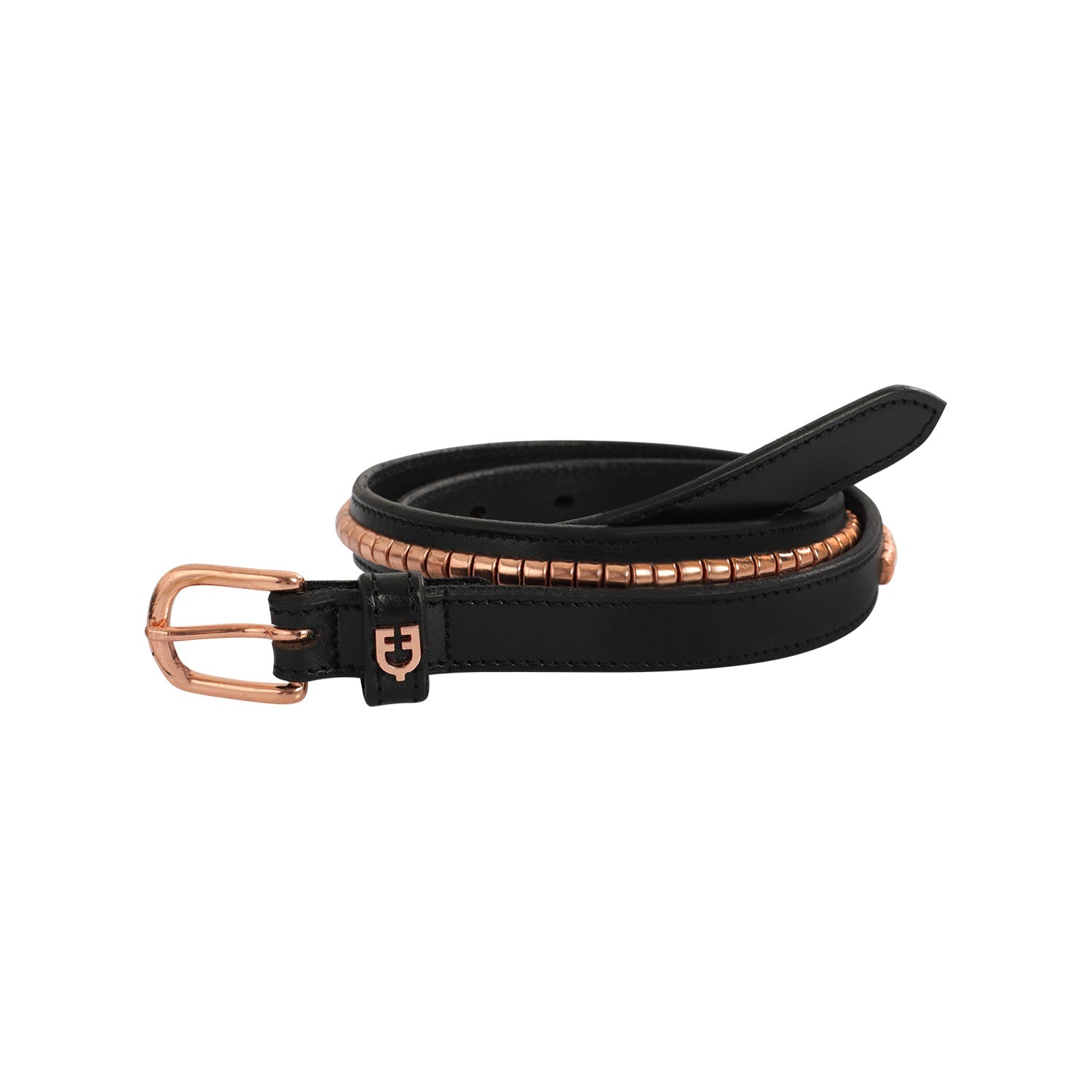 Leather Belt With Rose Gold Clincher