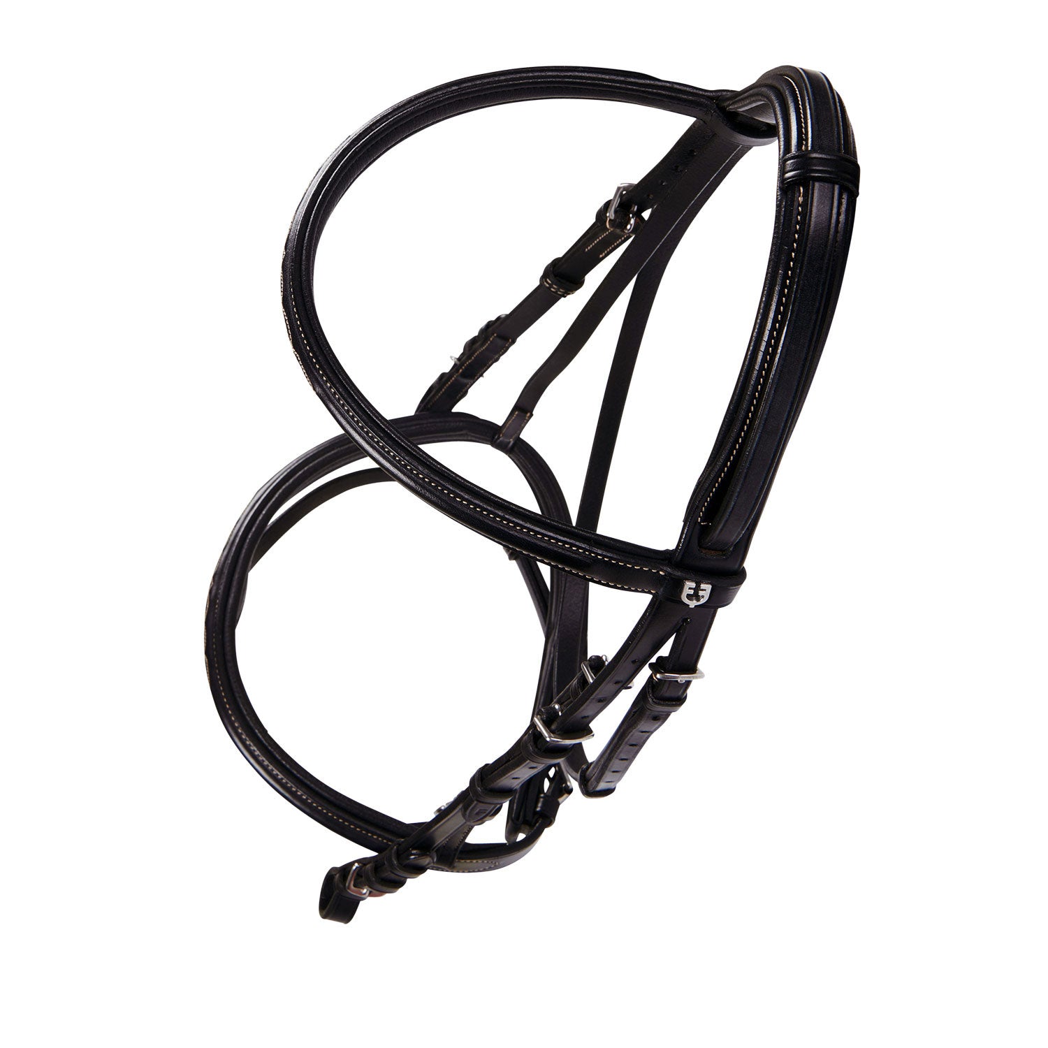 leather english bridle with embroideries