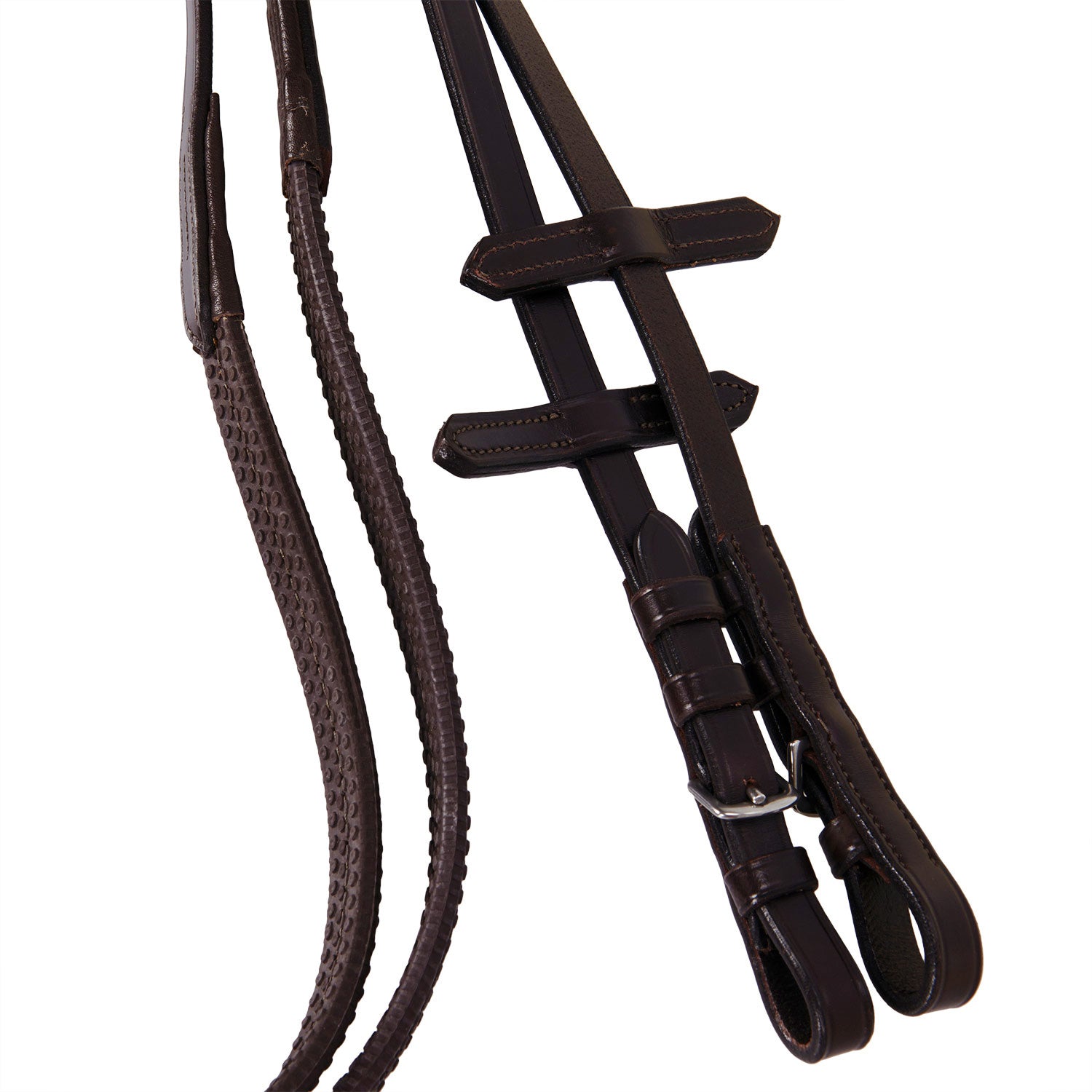 leather english bridle with embroideries