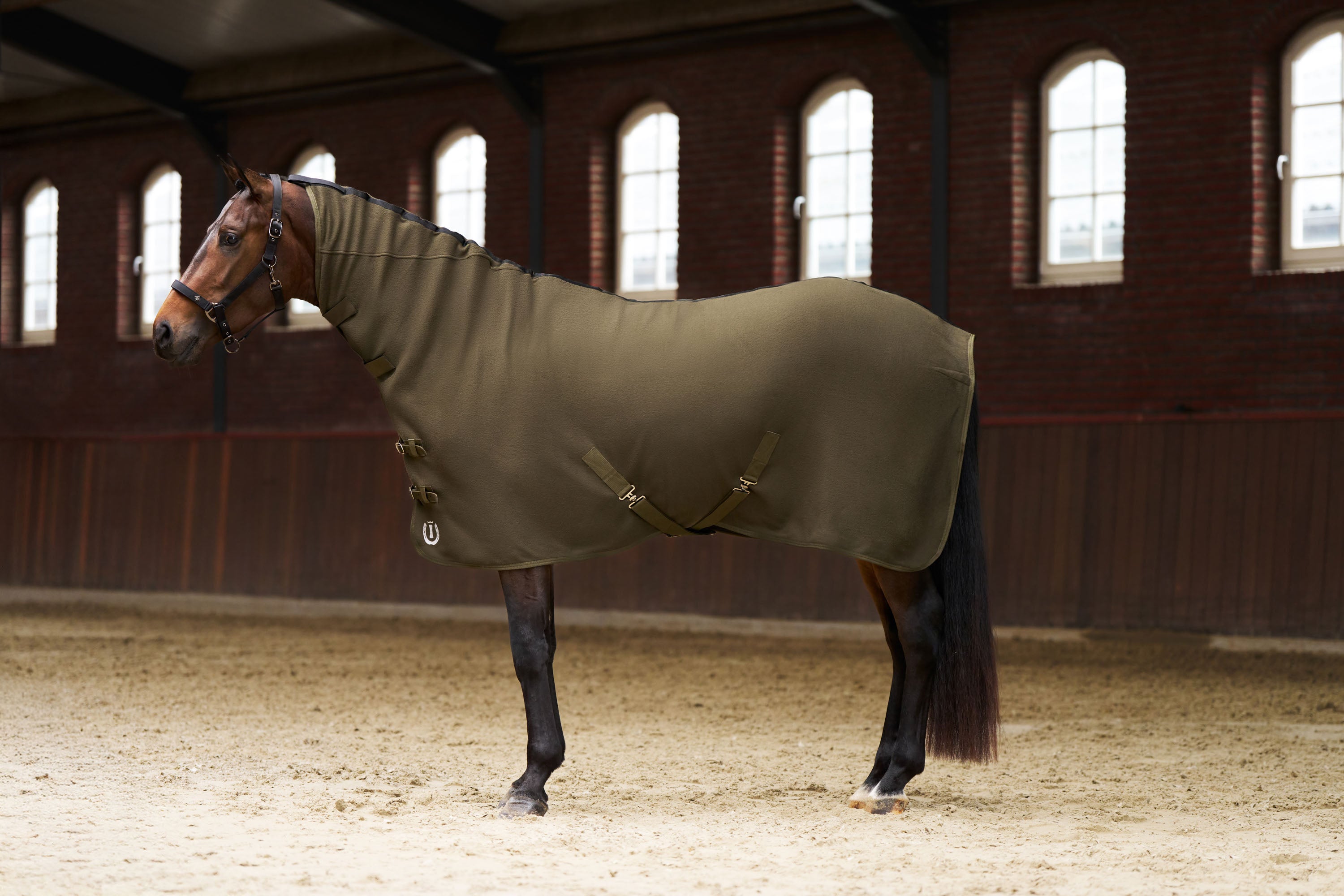 Fleeceblanket with neck IRHFundamental Olive green / 215