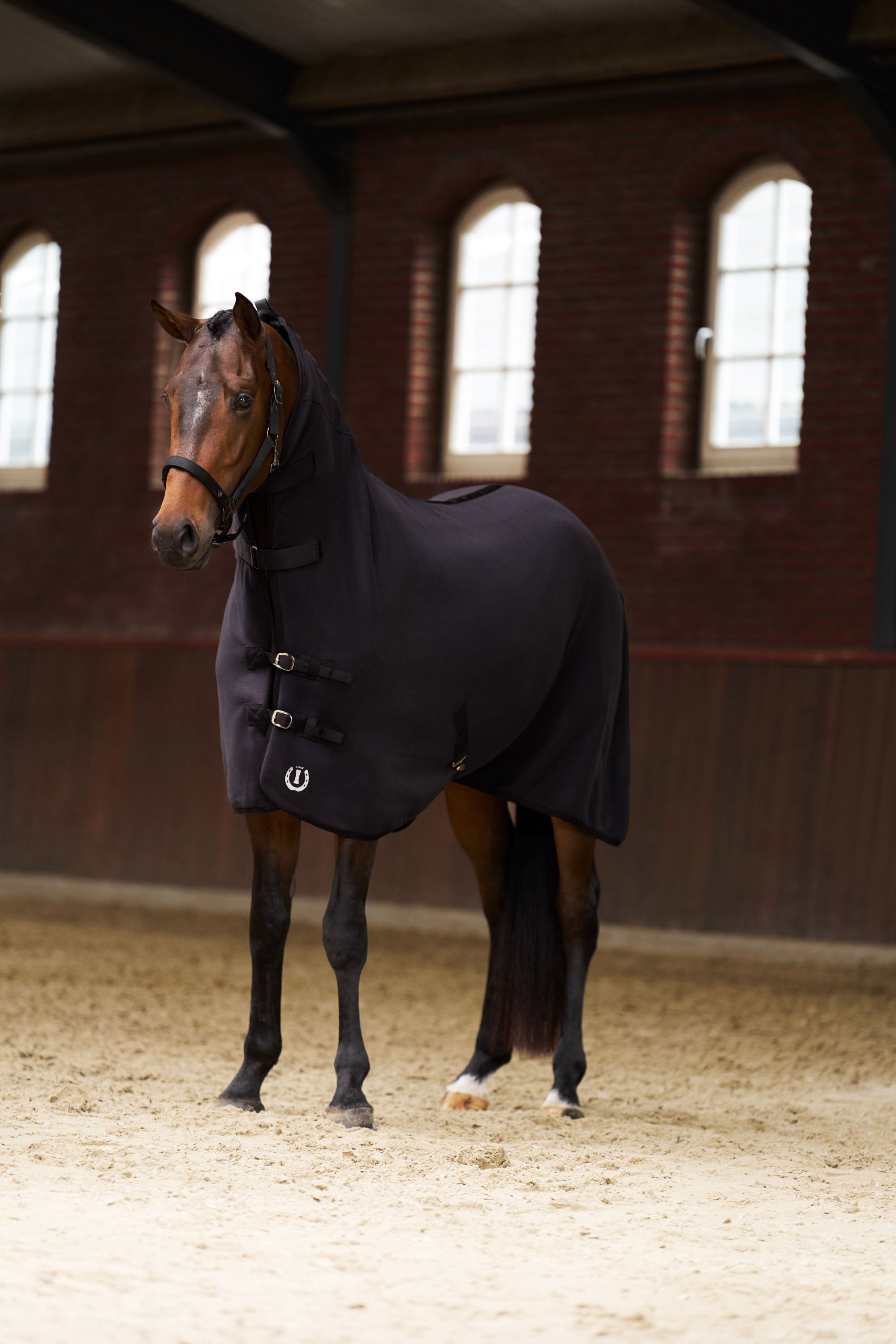 Fleeceblanket with neck IRHFundamental Black / 195