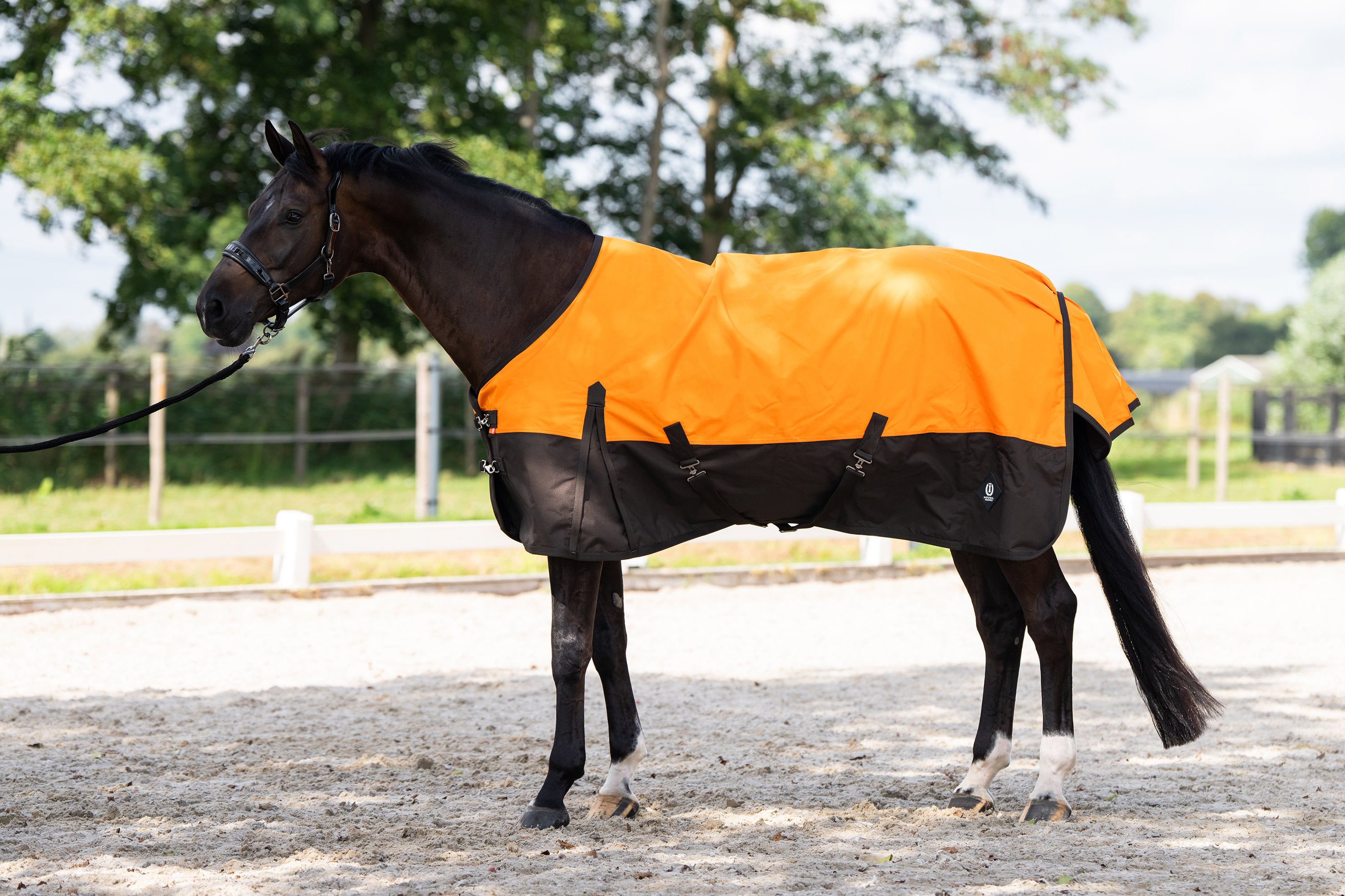 Outdoor blanket IRHCustomized without neck Summer Orange-Dark Brown / 185