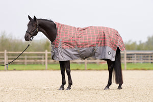 Outdoor blanket IRHCustomized with high neck Fleece Grey check - Grey / 175