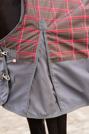 Outdoor blanket IRHCustomized with high neck Fleece Grey check - Grey / 175
