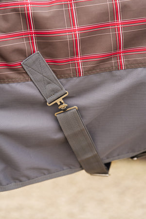 Outdoor blanket IRHCustomized with high neck Fleece Grey check - Grey / 175