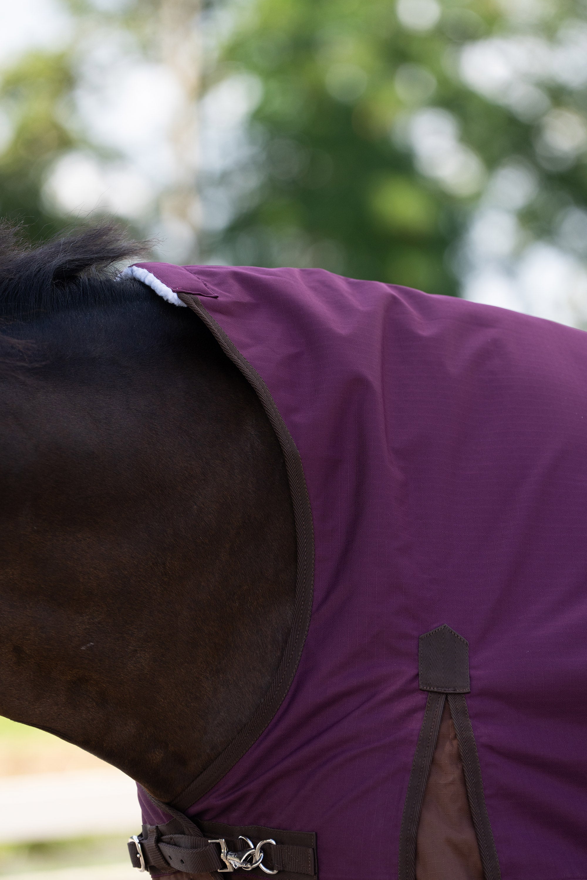 Outdoor blanket IRHCustomized with high neck 200gr Burgundy - Light Brown / 165