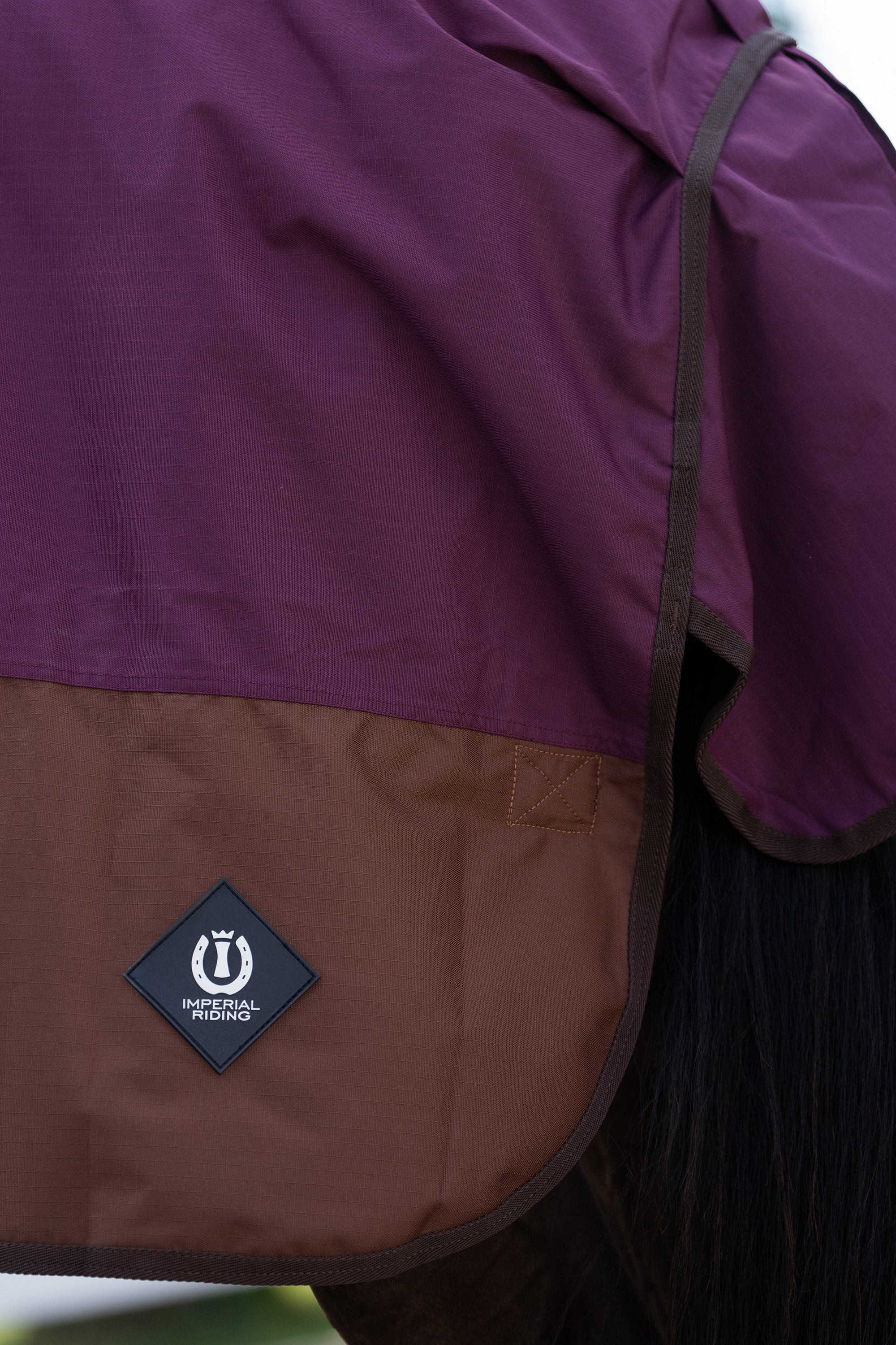 Outdoor blanket IRHCustomized with high neck 300gr Burgundy - Light Brown / 175
