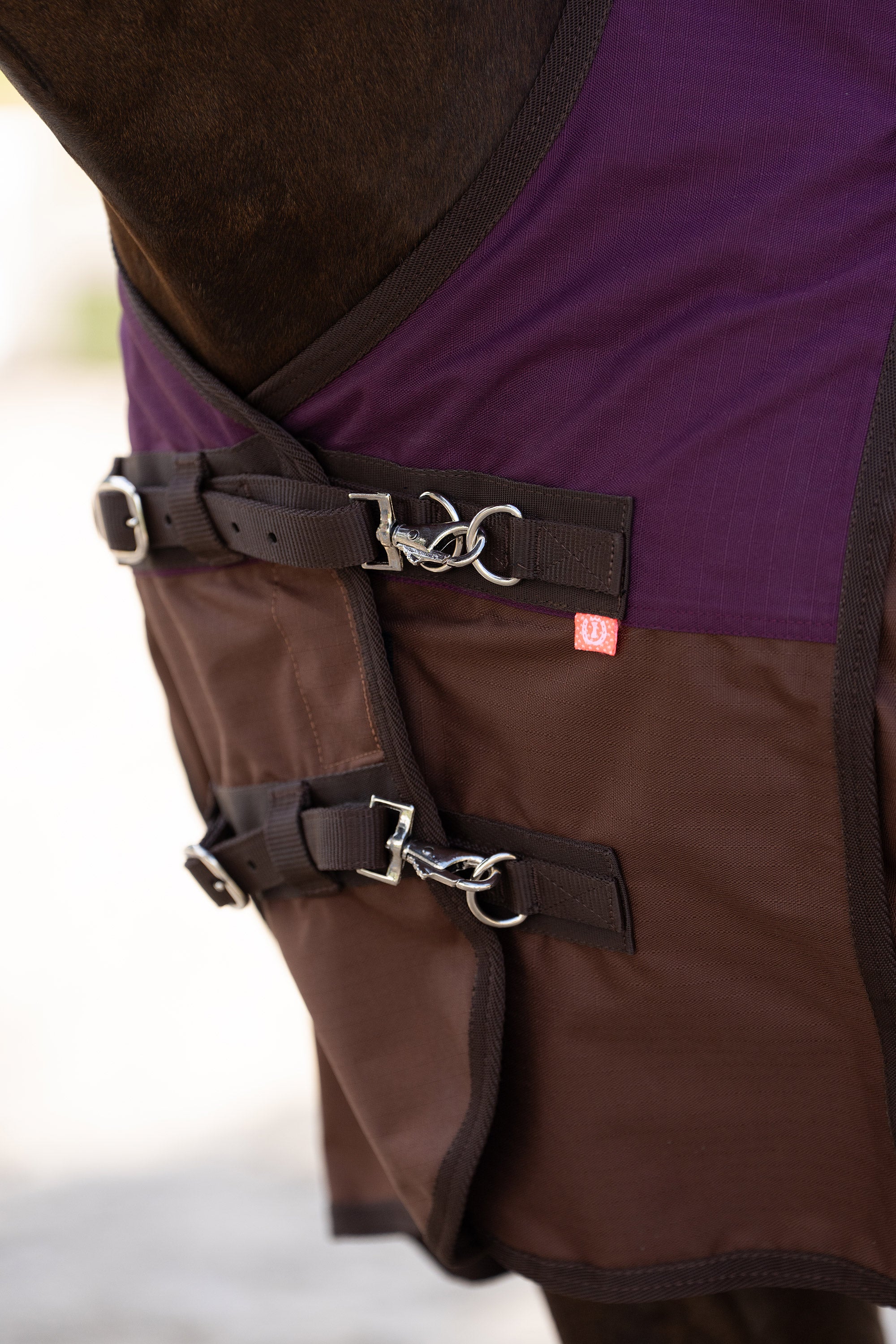 Outdoor blanket IRHCustomized with high neck 400gr Burgundy - Light Brown / 195