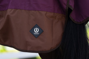 Outdoor blanket IRHCustomized with high neck 400gr Burgundy - Light Brown / 195