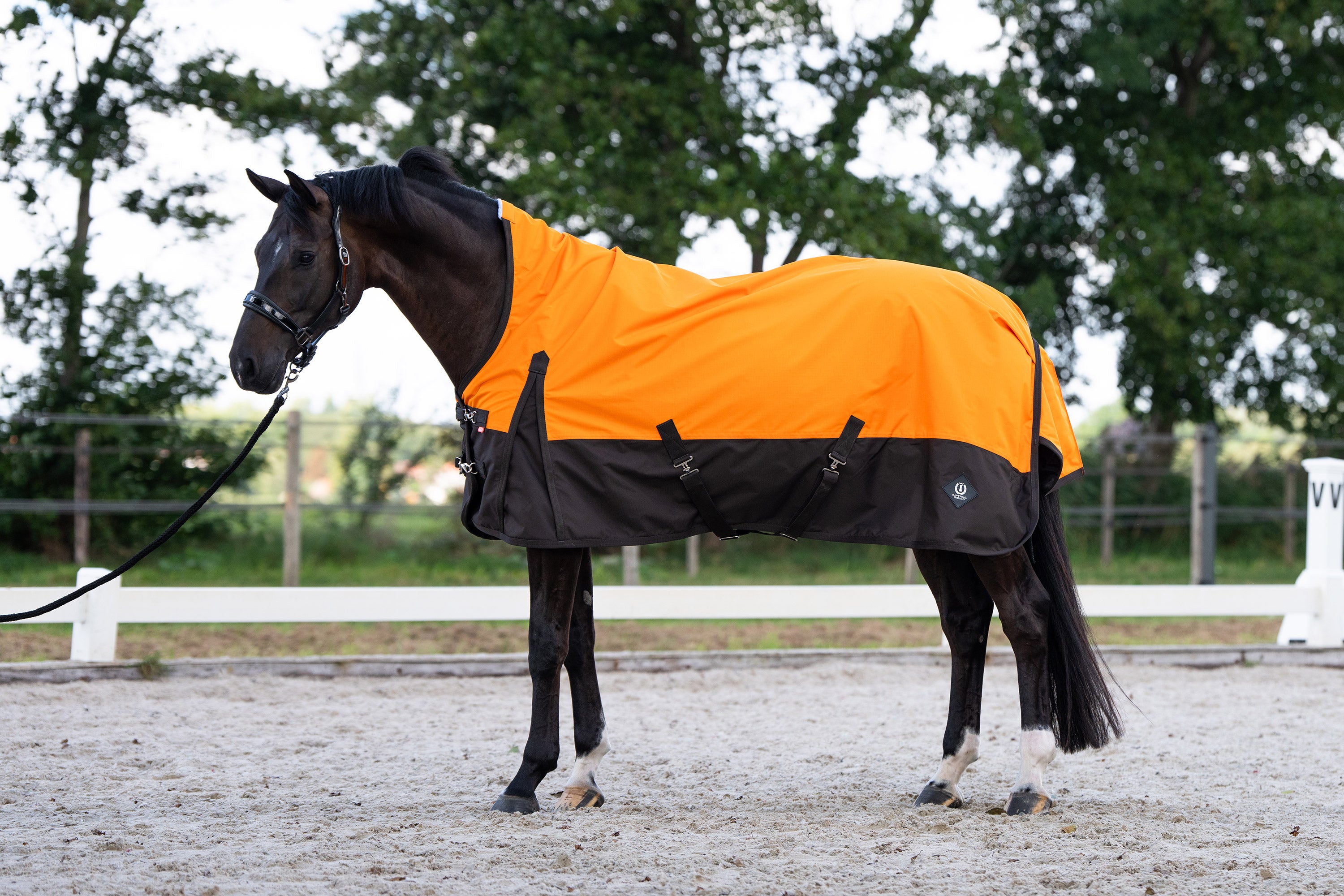 Outdoor blanket IRHCustomized with high neck Summer Orange-Dark Brown / 165