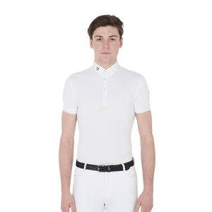 POLO UOMO MANICA CORTA TESSUTO TECNICO MODELLO "HUNT" white / L