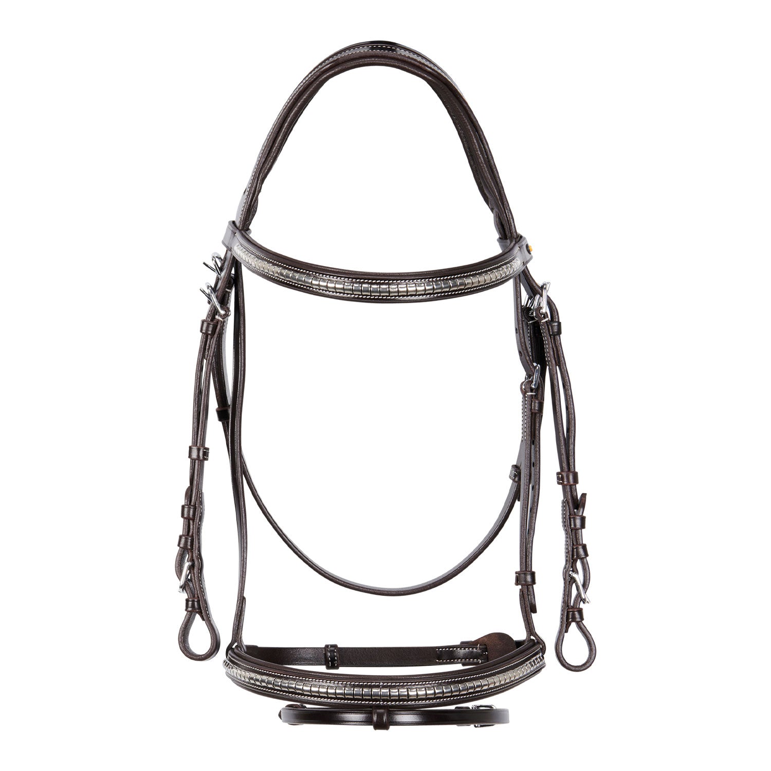 English Headboard In Np Clicher Leather Dark brown / Ponny