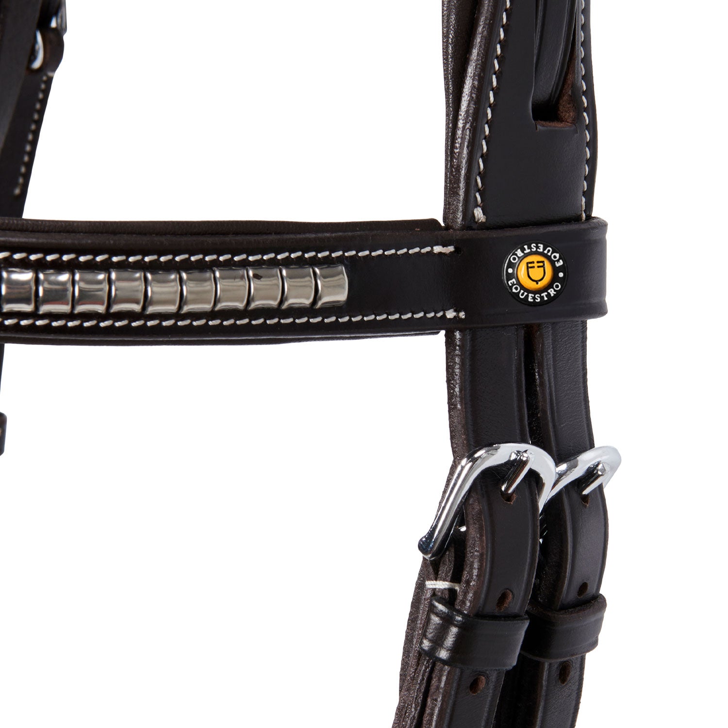 English Headboard In Np Clicher Leather Dark brown / Ponny