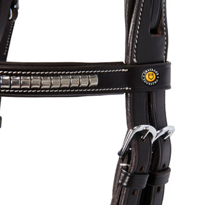 English Headboard In Np Clicher Leather Dark brown / Ponny