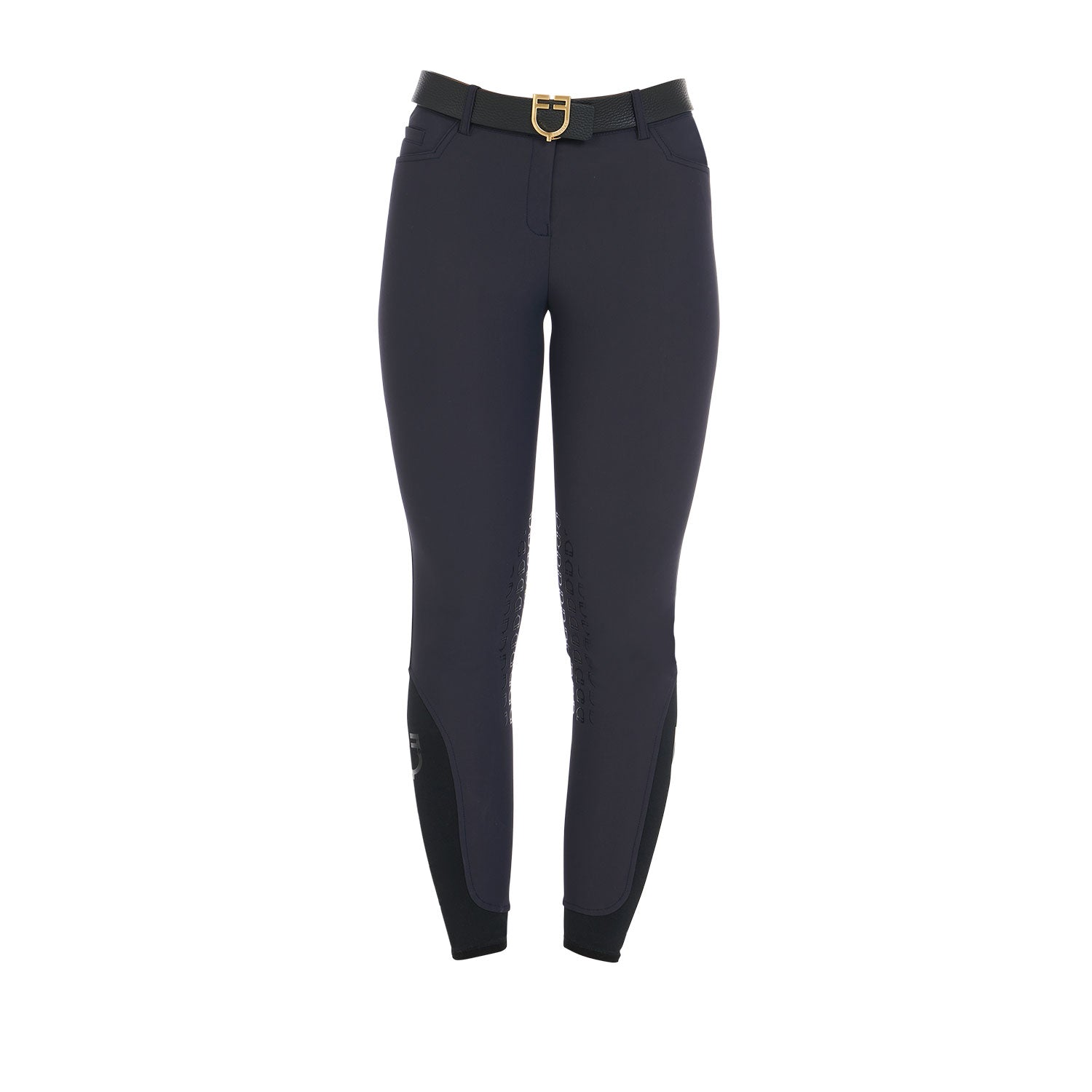 Women's slim fit grip breeches with logo NAVY BLAZER (19-3923) / 36