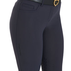 Women's slim fit grip breeches with logo NAVY BLAZER (19-3923) / 36