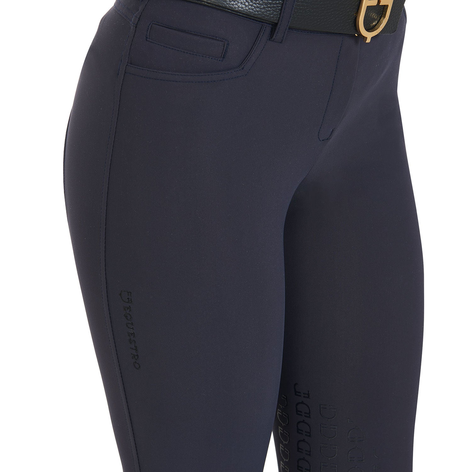 Women's slim fit grip breeches with logo NAVY BLAZER (19-3923) / 36