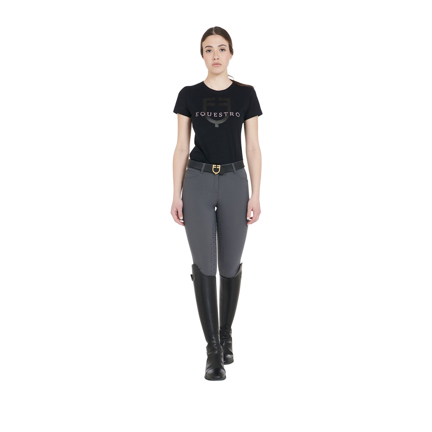 Women's full grip slim fit breeches ASPHALT (19-0201) / 36