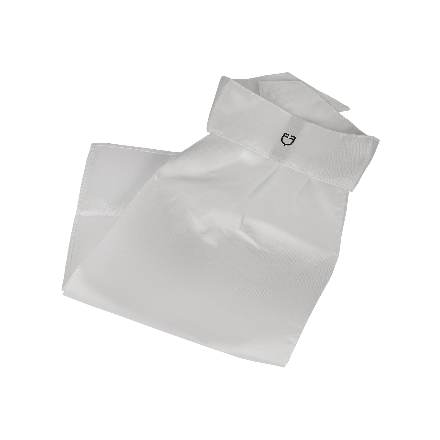 Competition plastron with embroidered logo